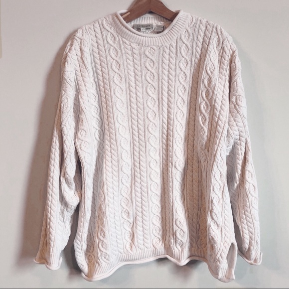 Ann Taylor Sweaters - Ann Taylor Vintage Cream Cable Knit Sweater